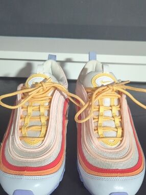 Nike Multicolor Layered Sneakers - Yellow Pink Red Blue W/Light purple Soles